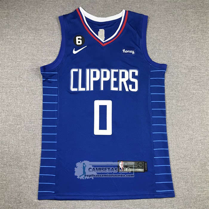 Camiseta Los Angeles Clippers Russell Westbrook NO 0 Icon 2022-23 Azul